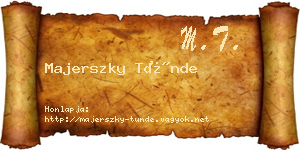 Majerszky Tünde névjegykártya